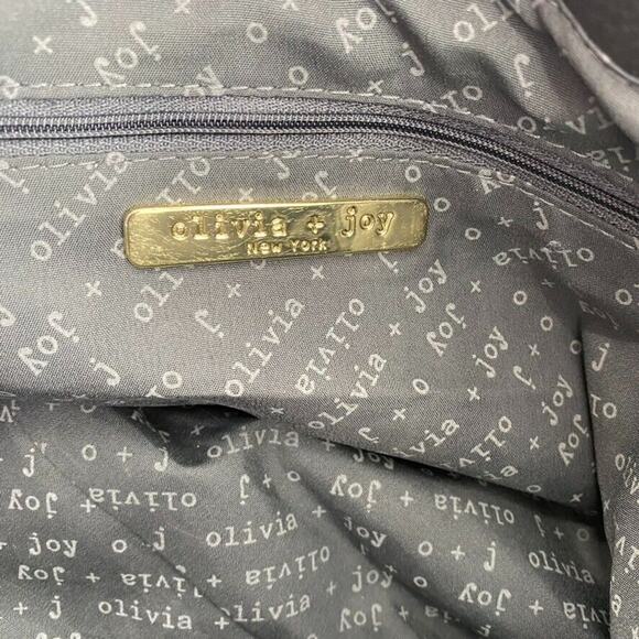 Olivia + Joy New York Womens Leather Shoulder Bag Blue Handle‎ Adjustable Strap - Picture 10 of 12